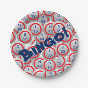 Bingo Balls Paper Plate