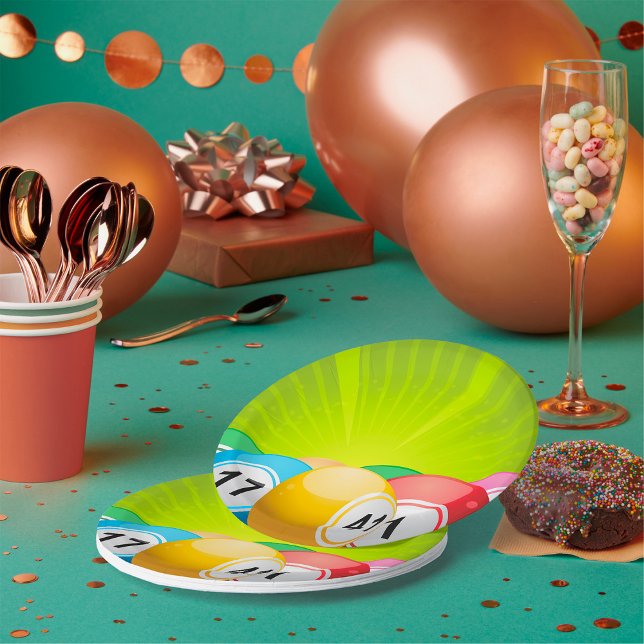 Bingo Balls Paper Plate (Creator Uploaded)