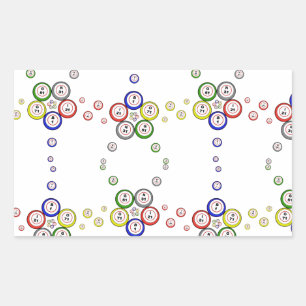 Bingo Balls Rectangular Sticker