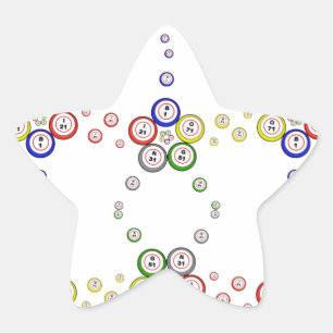 Bingo Balls Star Sticker