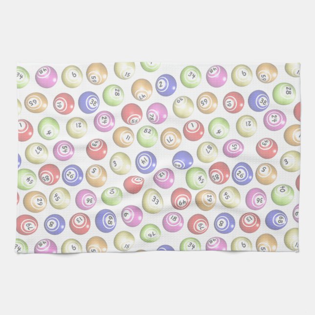 Bingo Balls Tea Towel (Horizontal)