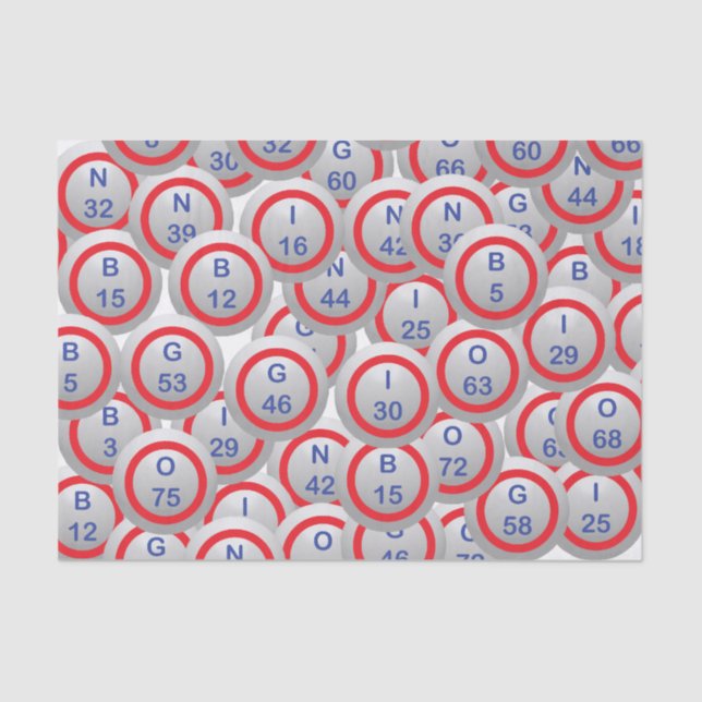 Bingo Balls Tissue Paper (Front)