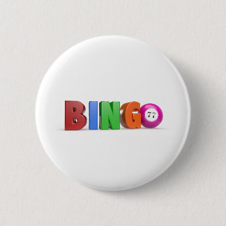 bingo balls with numbers set 6 cm round badge
