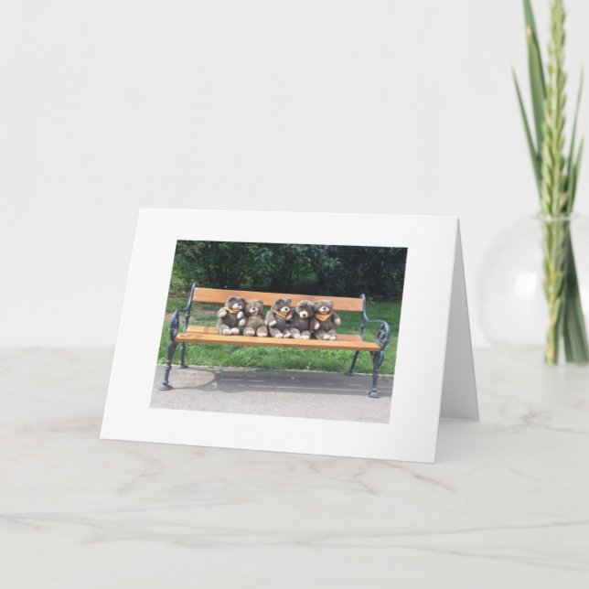 Bingo Bear Greeting Card (Front)