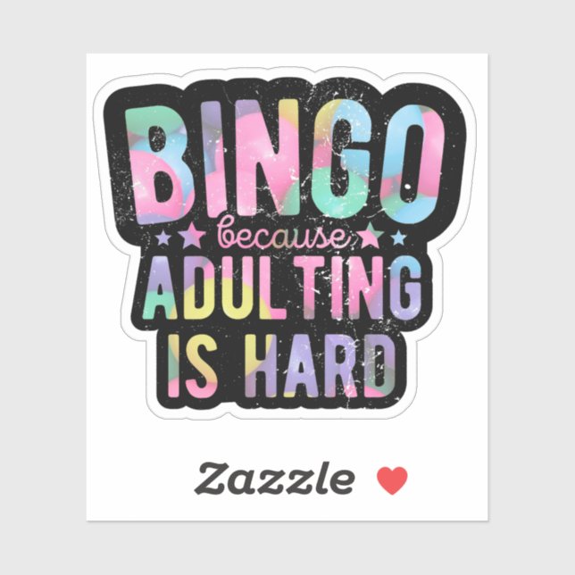 Bingo because adulting is hard | Funny bingo (Sheet)