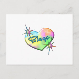 Bingo Big Heart Postcard
