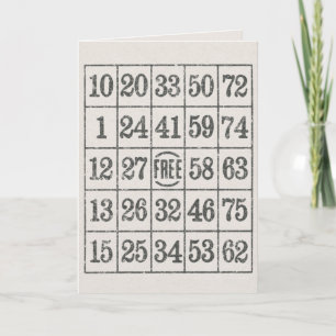 Bingo Birthday Card