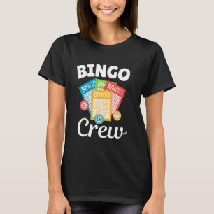 Bingo Birthday Crew Bingo Card Funny Bingo Player  T-Shirt