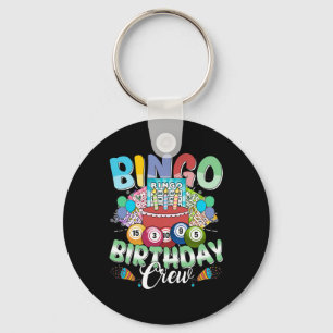 Bingo Birthday Crew Bingo Player Vintage Christmas Key Ring