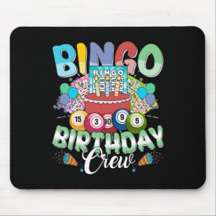 Bingo Birthday Crew Bingo Player Vintage Christmas Mouse Mat
