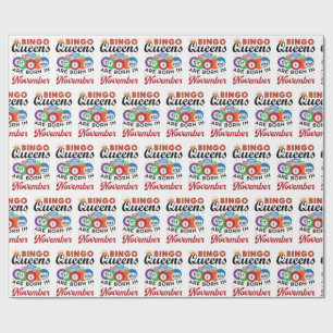 Bingo Birthday Women November Wrapping Paper