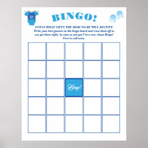 Bingo Boy Baby Shower Prediction and Advice.  Poster