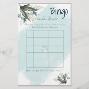 Bingo Bridal Shower Game Card Flyer