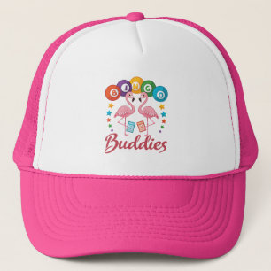 Bingo Buddies Player Flamingo Trucker Hat