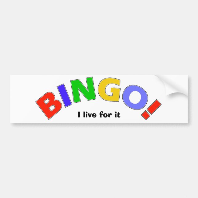 Bingo Bumper Sticker (Front)
