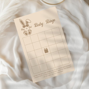 Bingo Bunny Light Beige Gender Reveal Game
