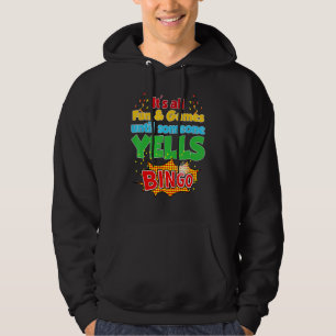 Bingo Caller Humor Lottery Lucky Winning Card Play Hoodie