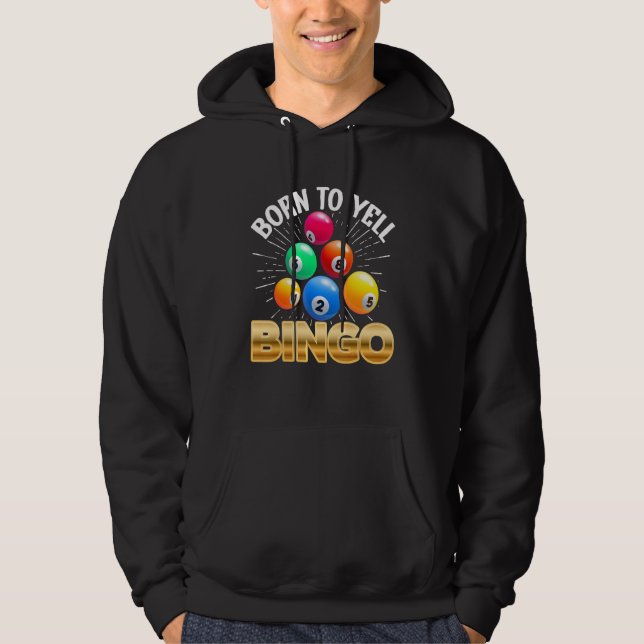 Bingo Caller Player Lucky Bingo 25 Hoodie (Front)