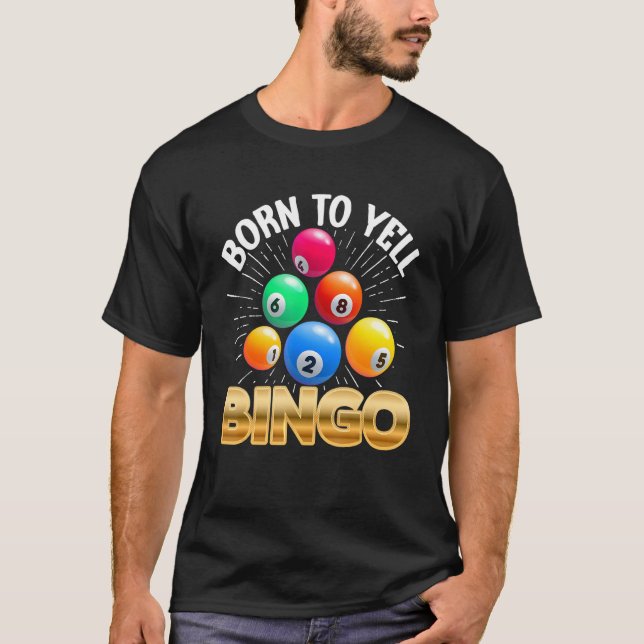 Bingo Caller Player Lucky Bingo 25 T-Shirt (Front)