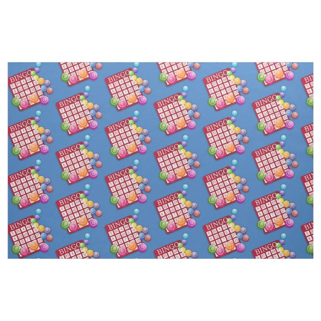 Bingo Card Bingo Balls Fabric (Fat Quarter)