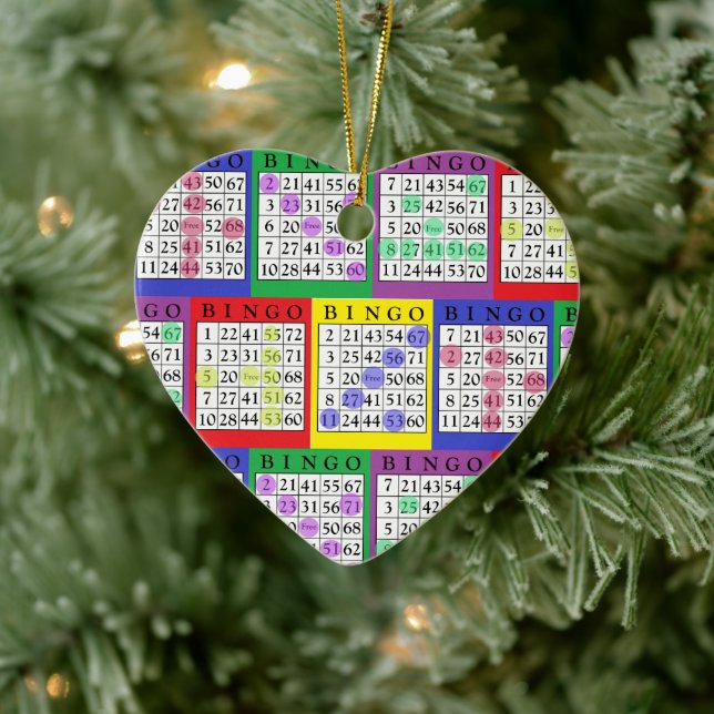  BINGO Card | BINGO Lover's Gift Christmas   Ceramic Tree Decoration (Tree)