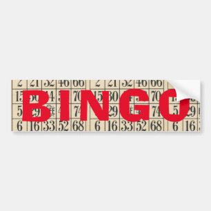 Bingo Card Bumper Sticker