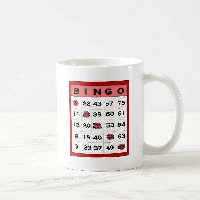 bingo card coffee mug (Right)