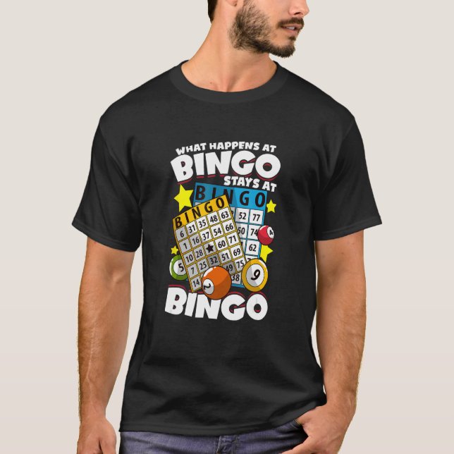 Bingo Card Game Player For Caller  Stays At Bingo  T-Shirt (Front)