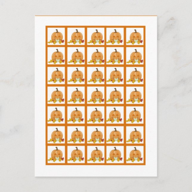 Bingo Card Markers Autumn Fall Pumpkin Baby (Front)