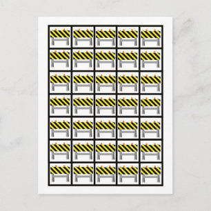 Bingo Card Markers Construction Black and Yellow