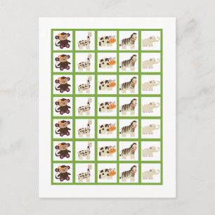 Bingo Card Markers Jacana Purple Animals