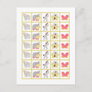 Bingo Card Markers Tropical Punch Animals