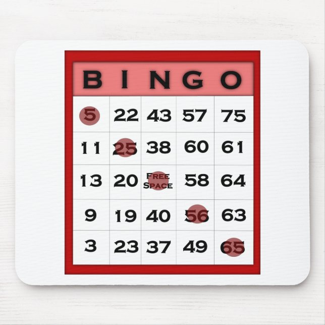 bingo card mouse mat (Front)