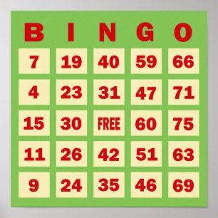 Bingo Card Poster