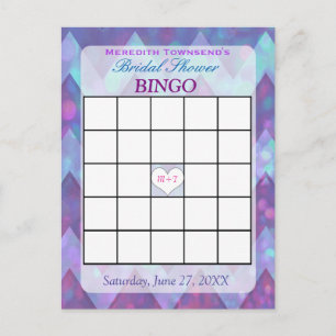 Bingo Card   Purple Chevron