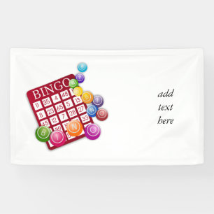 BINGO Card with BINGO Balls Banner