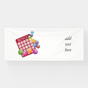 BINGO Card with BINGO Balls Banner