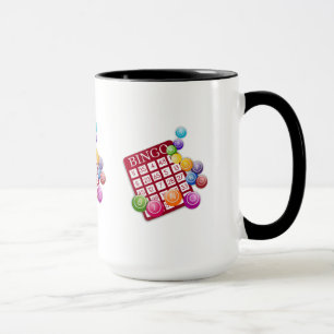 BINGO Card with BINGO Balls Mug