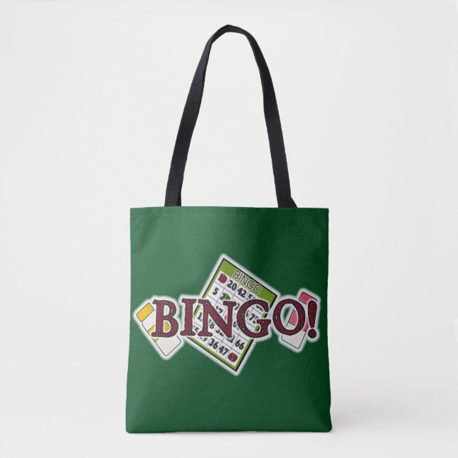 Bingo card word art tote bag (Front)