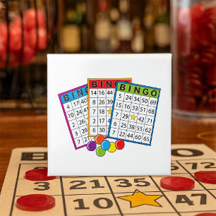 Bingo Cards 15 Cm Square Badge