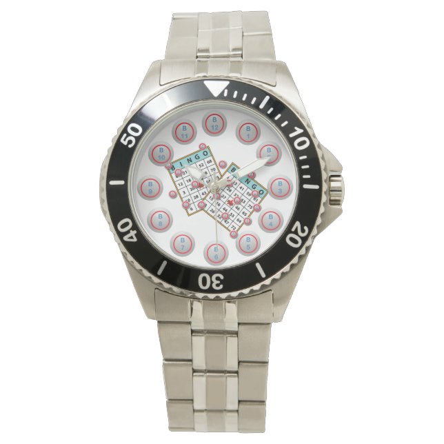 Bingo Cards and Balls Watch (Front)
