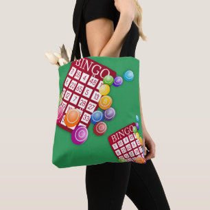 Bingo Cards And Markers Print Tote Bag