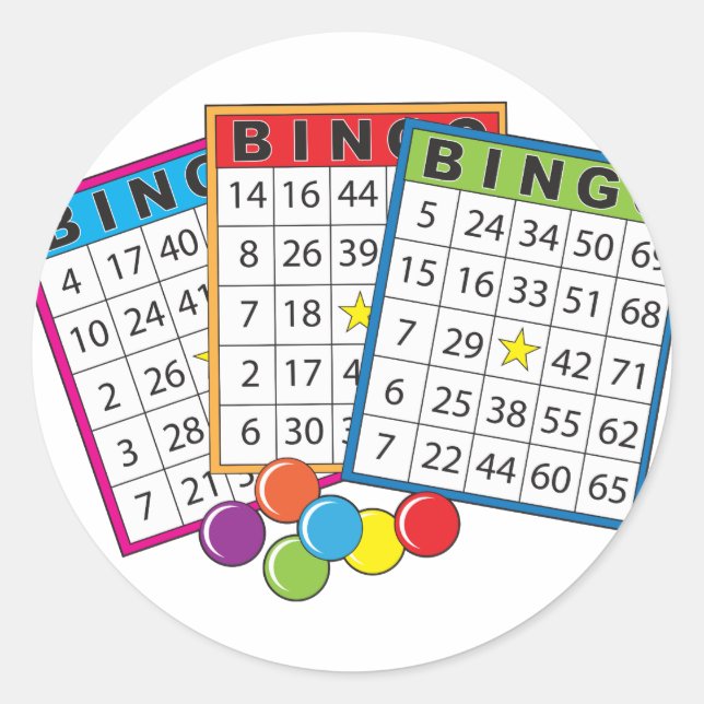 Bingo Cards Classic Round Sticker (Front)