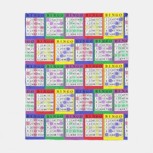 BINGO Cards Colourful Lucky Blanket