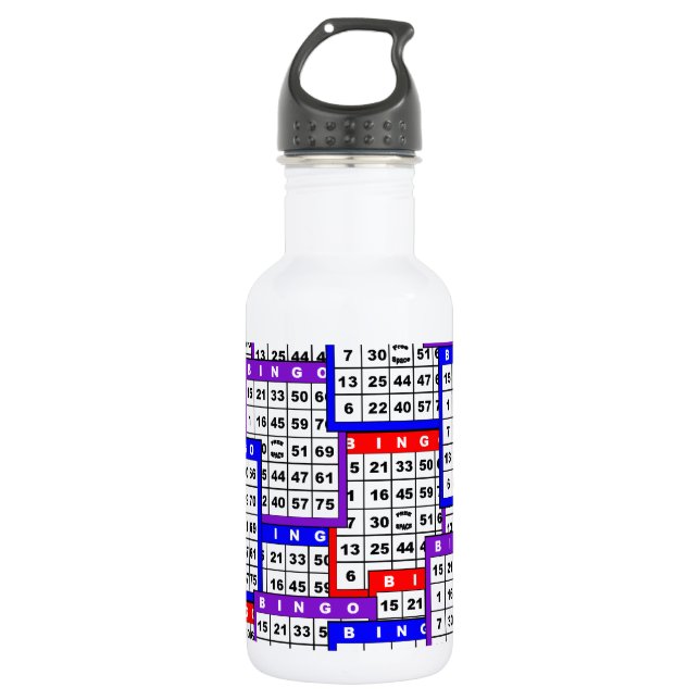 Bingo Cards pattern 532 Ml Water Bottle (Front)
