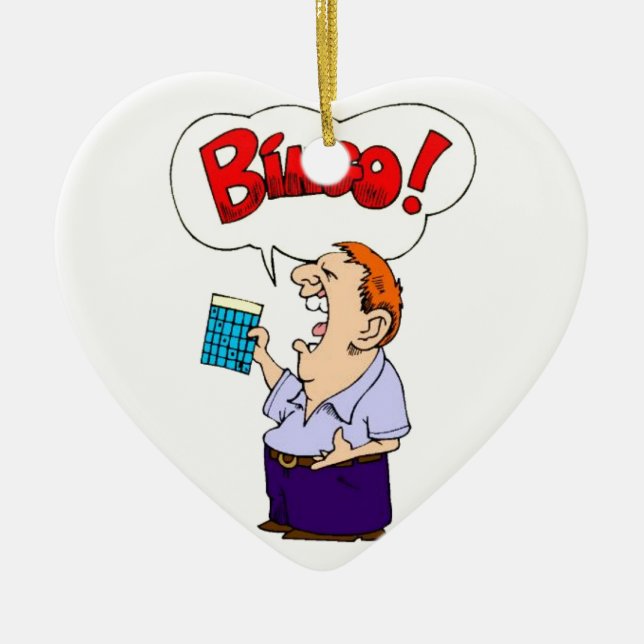 Bingo Ceramic Tree Decoration (Front)
