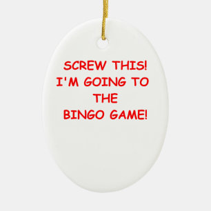 bingo ceramic tree decoration
