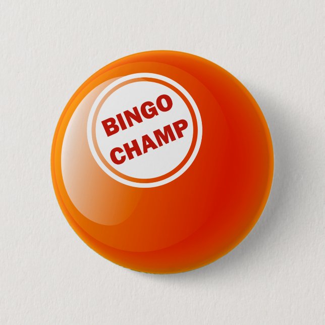 BINGO CHAMP BINGO BALL 6 CM ROUND BADGE (Front)