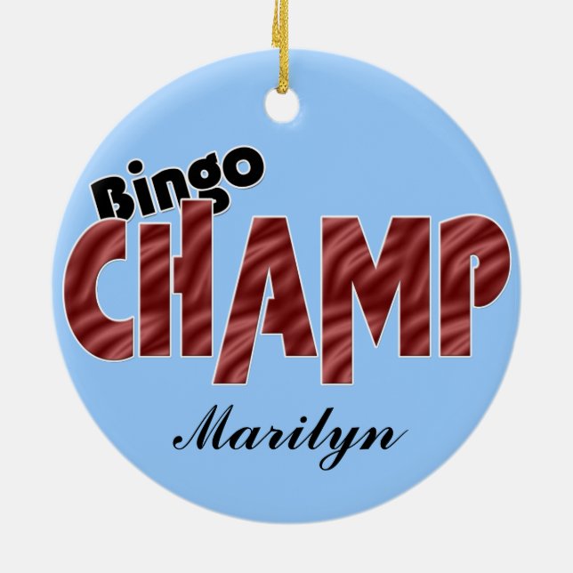 Bingo Champ Champion Vegas Style Ornament (Back)