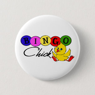BINGO Chick 6 Cm Round Badge